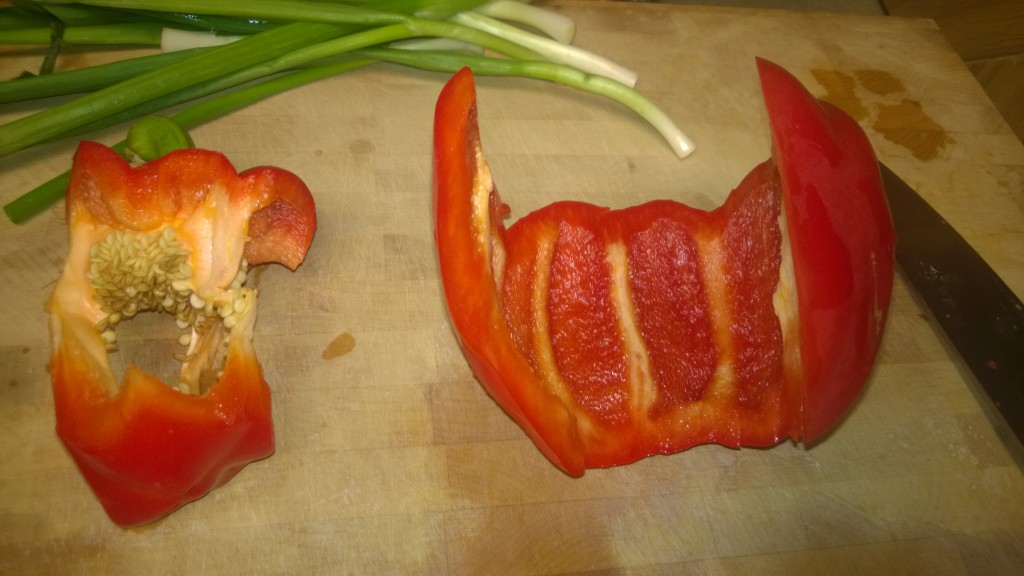 If you can, cut the pepper like this because it means you're a badass