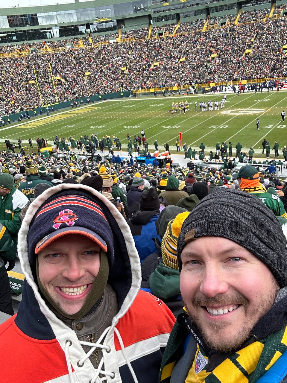 Green Bay and Chicago, January 2025